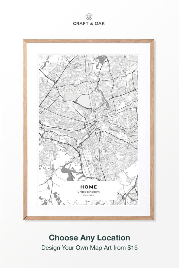 Create Your Own Custom Map Prints from - Choose any location_ Free Shipping Cuadros Personalizados